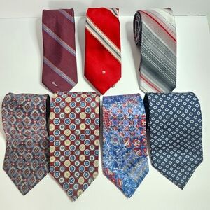 Vintage Ties Bundle of 7 Workwear Office Professional Professor Teacher Silk